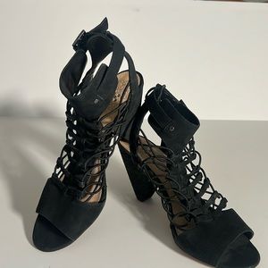 Vince Camuto Black strappy heels.